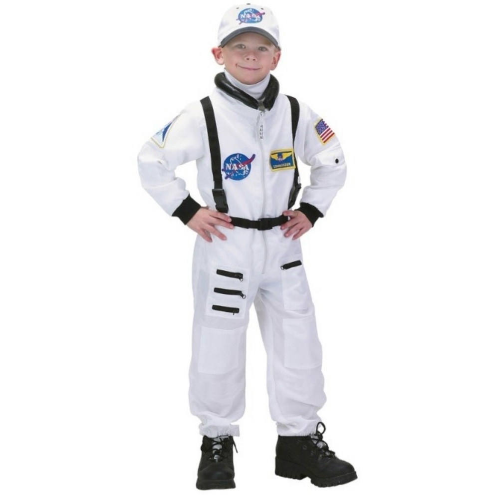 Kids White Astronaut Costume
